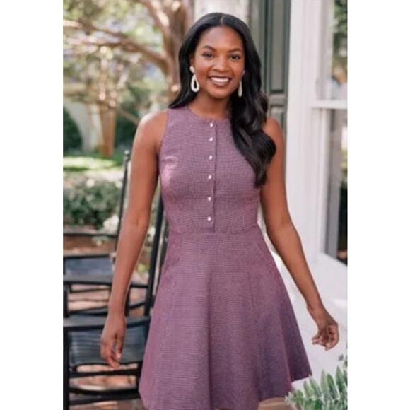 Gal Meets Glam Collection Womens Fit And Flare Dress Wine Red 6 Pockets Preppy - Picture 1 of 10